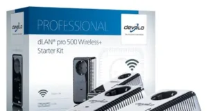 Adaptador PLC Powerline profesional con punto de acceso Wi-Fi