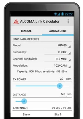 Calculadora de enlaces de microondas