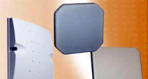 Antena con panel de polaridad circular