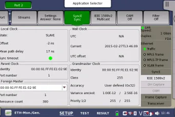 Test de operación PTP
