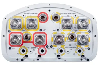 ultra-wideband de 8 puertos