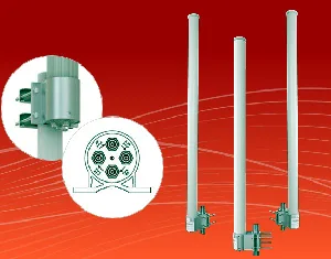 Antenas omnidireccionales de cuatro puertos