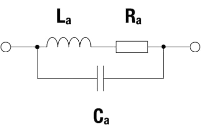 Figura 3: Diagrama de circuito equivalente en serie simplificado de una antena NFC.
