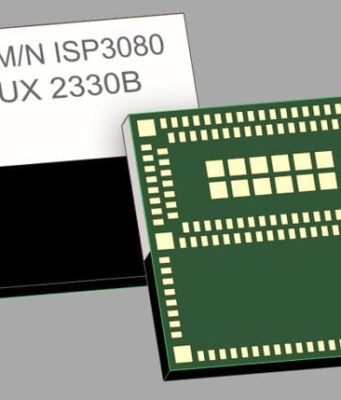 ISP3080 Módulo UWB-BLE con antenas integradas en un diseño miniaturizado