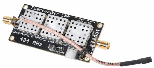 Placa de recepción de CubeSat Spacewalker LNA 434 MHz