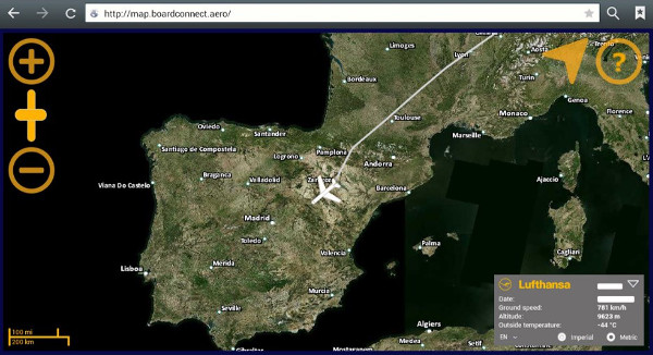Servicios de entretenimiento wireless en aviones